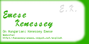 emese kenessey business card